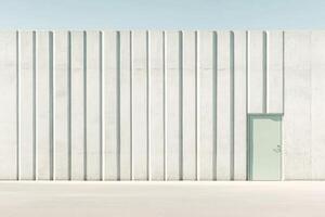 Minimalist Concrete Wall with a Single Door photo