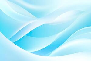Abstract light blue and white flowing waves photo