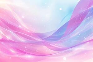 Soft, flowing pastel waves with shimmering particles. Delicate, ethereal, and dreamy abstract background photo
