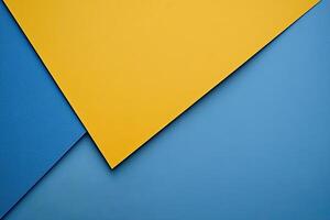 Abstract geometric shapes in vibrant yellow and blue photo