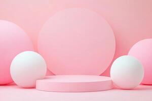 Pastel Pink Geometric Display photo
