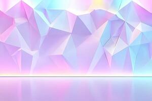 Pastel polygonal wall, smooth floor photo