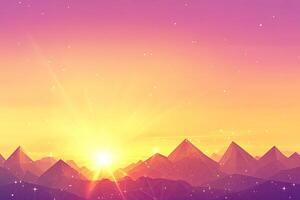 Sunrise over Polygonal Mountains photo