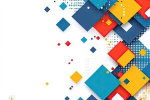 Abstract geometric pattern of overlapping squares photo