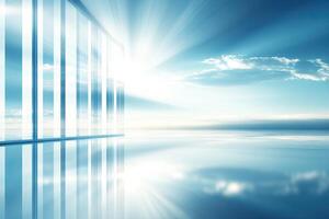 Modern Office with Panoramic Windows photo