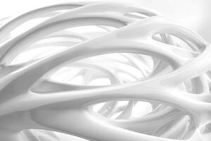 Abstract white organic forms in a swirling pattern photo