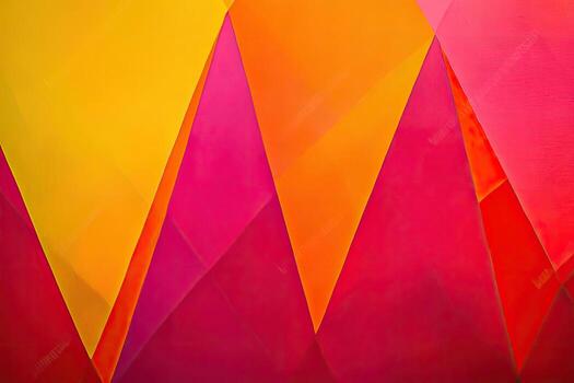Abstract triangular shapes in vibrant colors photo