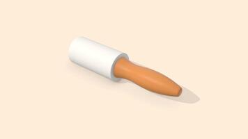 Lint Roller on a Light Floor. Lint Remover 3D Animation. 4K video