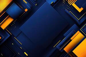 Abstract geometric shapes, dark background with vibrant colors photo