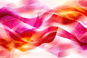 Abstract flowing shapes in vibrant pink and orange photo