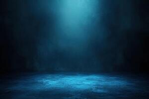 Dark, blue, smoky, empty space photo