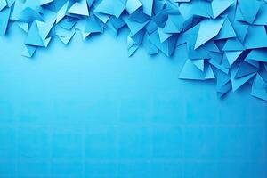 Abstract blue geometric background photo