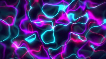 Abstract Neon Lines Animation. Glowing Lines Abstract Background. 4K video