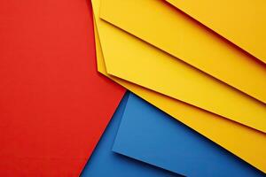 Vibrant geometric shapes in bold colors photo