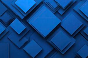 Abstract geometric shapes in deep blue photo