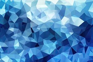 Abstract geometric background of interlocking triangles in shades of blue photo