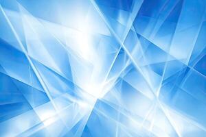 Abstract blue light design with intersecting lines photo