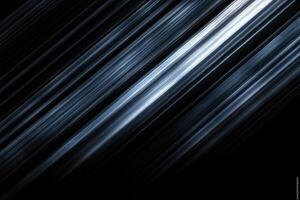 Diagonal light streaks on black background photo