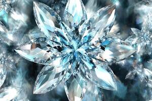 Ice Crystals, intricate, radiant design photo