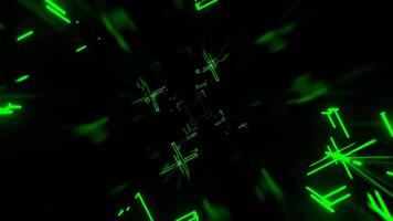 verde e amarelo quadrado néon sci fi estroboscópico piscando túnel fundo vj ciclo dentro 4k video
