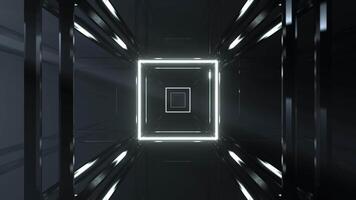 Red and White Neon Abstract Strobe Fantasy Corridor Background VJ Loop in 4K video