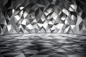 Geometric, abstract, interior, illuminated, space photo