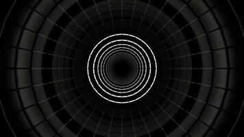 White Strobe Round Disco Tunnel Background VJ Loop in 4K video