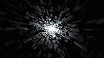 vermelho e branco sci fi corredor com néon luz movimento fundo vj ciclo dentro 4k video