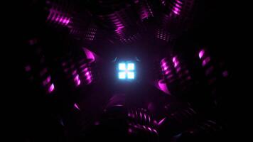 Cyan and Pink Fantastic Tunnel to Unknown Background VJ Loop in 4K video