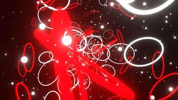 Red and White Abstract Luminverse Background VJ Loop in 4K video
