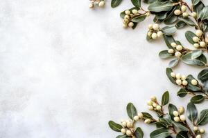 Delicate greenery frame photo