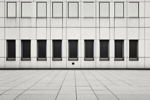 Modern office building facade with windows photo