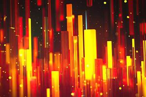Abstract cityscape of vibrant vertical forms photo