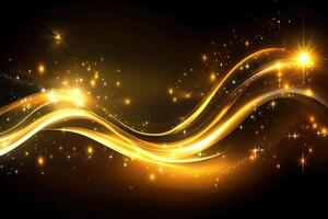 Golden waves of light photo