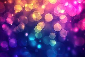 Bokeh abstract background with vibrant colors photo