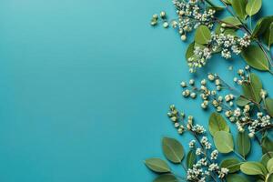 Fresh spring floral border photo