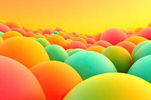 Vibrant, colorful, spherical objects photo
