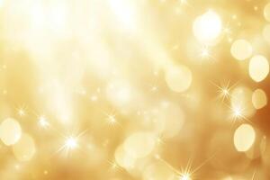 Golden festive bokeh background photo