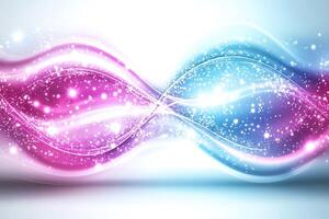 Abstract design with vibrant waves and sparkles photo