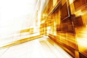 Abstract architectural perspective, golden hues and white light photo