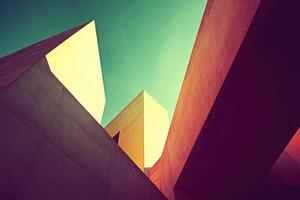 Modern architecture's geometric forms photo