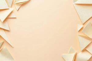 Abstract triangular shapes on a pastel background photo