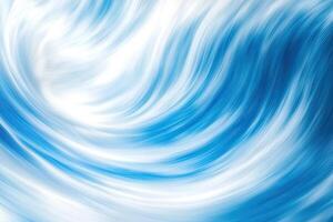 Abstract swirling blue and white waves photo