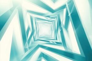 Abstract Light Teal Tunnel photo