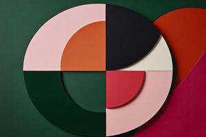 Geometric circular design with vibrant colors photo