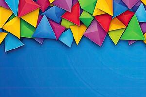 Vibrant Triangular Abstract Design photo