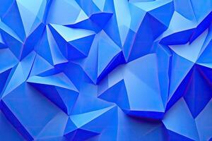 Abstract blue polygon texture photo