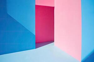 Vibrant, geometric interior photo