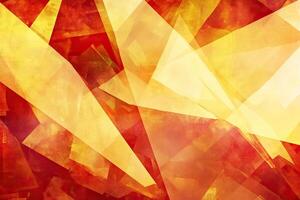 Abstract geometric shapes in warm colors photo