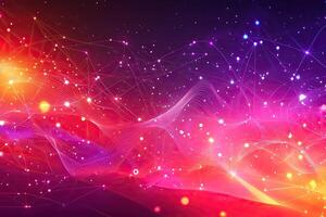 Abstract network flow of vibrant colors photo